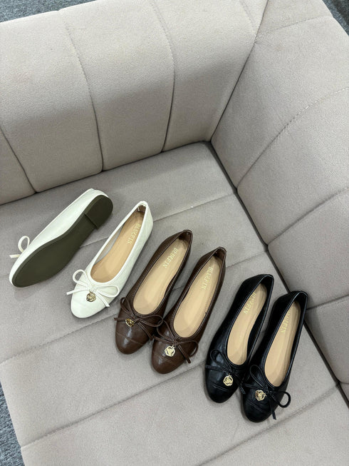 High Quality Round Toe Bow Decor Pump Shoes